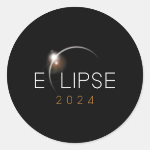 Total Solar Eclipse 2024 America Totality April 8 Classic Round Sticker