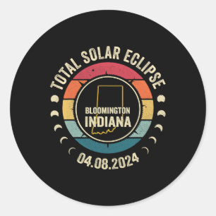 Total Solar Eclipse 2024 April 04.08.24 Classic Round Sticker