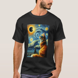Total Solar Eclipse 2024 April 8 Cat Totality Sola T-Shirt