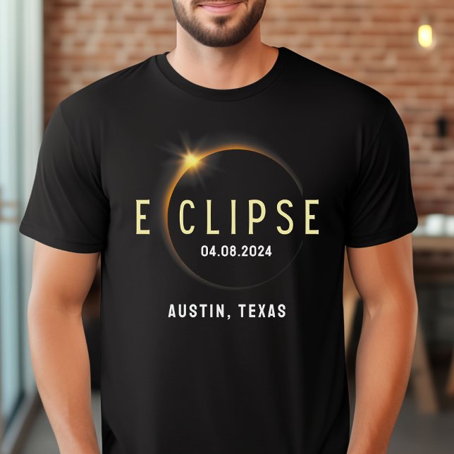Total Solar Eclipse 2024 April 8 Custom State Name T-Shirt (Creator Uploaded)