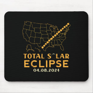 Total Solar Eclipse 2024 April 8 Men Women Kids Mouse Pad