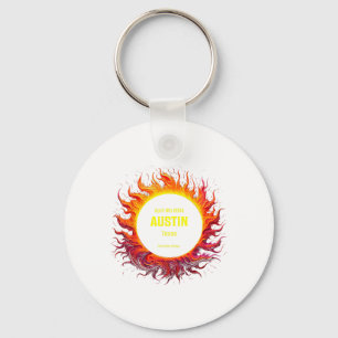 Total Solar Eclipse 2024 Austin Texas Key Ring