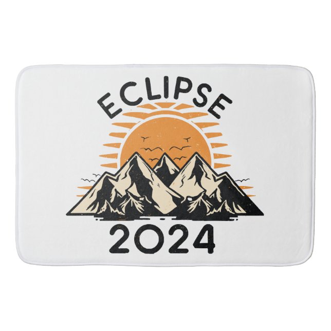 Total Solar Eclipse 2024 Bath Mat (Front)