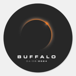 Total Solar Eclipse 2024 - Buffalo Solar Eclipse Classic Round Sticker