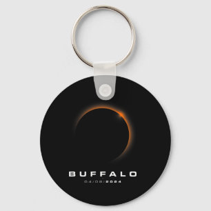 Total Solar Eclipse 2024 - Buffalo Solar Eclipse  Key Ring