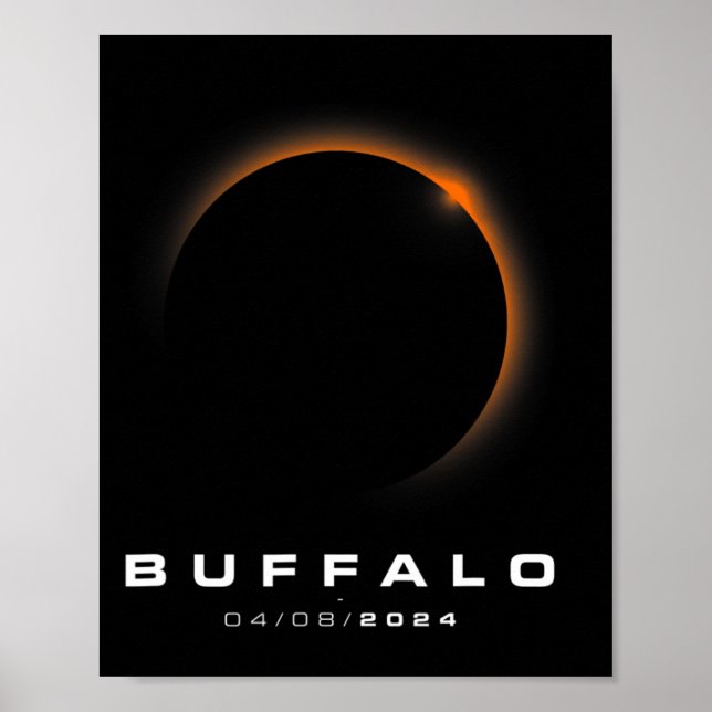 Total Solar Eclipse 2024 - Buffalo Solar Eclipse  Poster (Front)