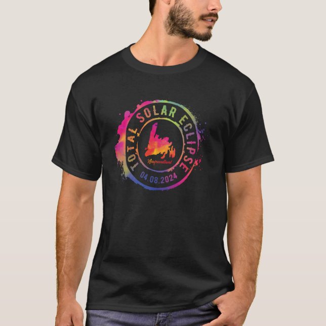 Total Solar Eclipse 2024 Canada Newfoundland Total T-Shirt (Front)