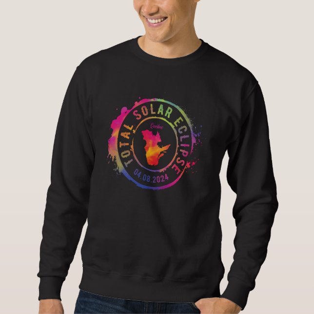 Total Solar Eclipse 2024 Canada Quebec Totality Co Sweatshirt (Front)