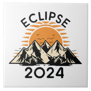 Total Solar Eclipse 2024 Ceramic Tile