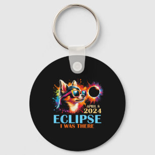 Total Solar Eclipse 2024 Chihuahua Dog I Was There Key Ring