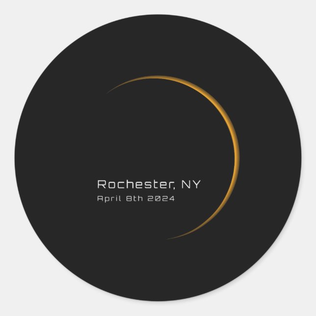 Total Solar Eclipse 2024  Classic Round Sticker (Front)