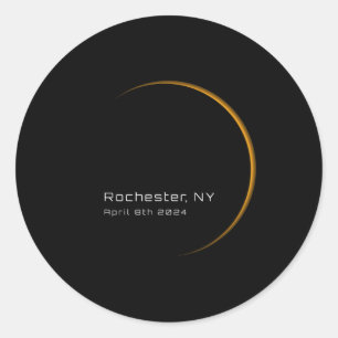 Total Solar Eclipse 2024 Classic Round Sticker
