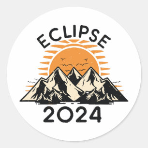 Total Solar Eclipse 2024 Classic Round Sticker