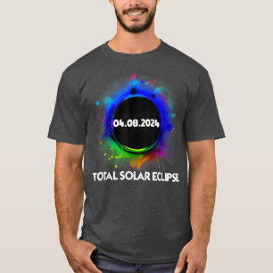 Total Solar Eclipse 2024 Colourful Totality T-Shir T-Shirt