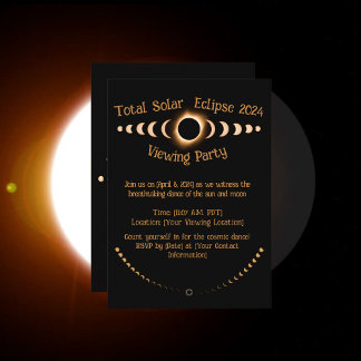Total Solar Eclipse - 2024 custom date Note Card