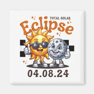 Total Solar Eclipse 2024 Cute Solar Eclipse Kids T Magnet