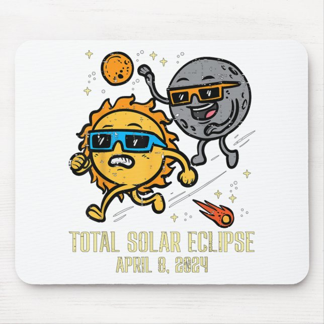 Total Solar Eclipse 2024 Cute Solar Eclipse Kids T Mouse Pad (Front)