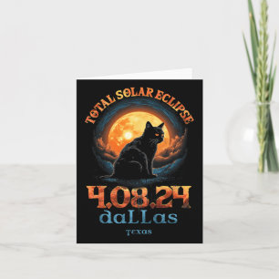 Total Solar Eclipse 2024 Dallas Texas  Card