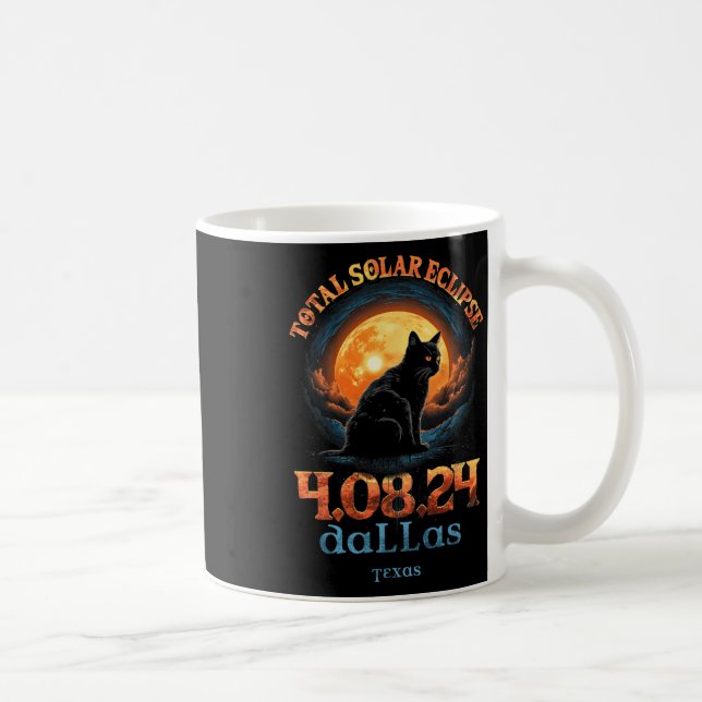 Total Solar Eclipse 2024 Dallas Texas  Coffee Mug (Right)