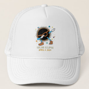 Total Solar Eclipse 2024 Funny Dabbing For Kids To Trucker Hat