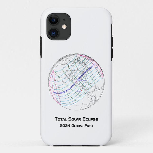 Total Solar Eclipse 2024 Global Path Case-Mate iPhone Case (Back)