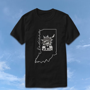 Total Solar Eclipse 2024 Indiana Dabbing Mascot T-Shirt