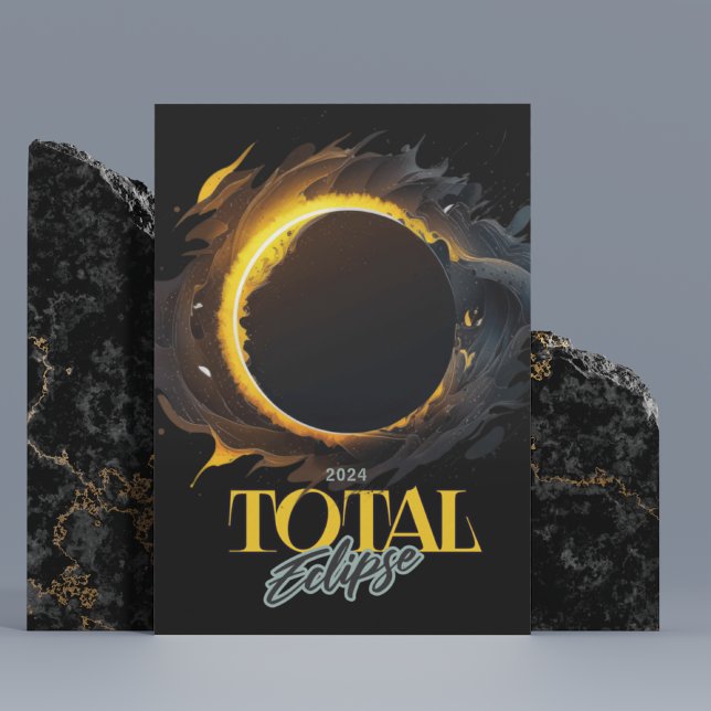 Total Solar Eclipse 2024 Keepsake Family Black  Postcard (Creator Uploaded)