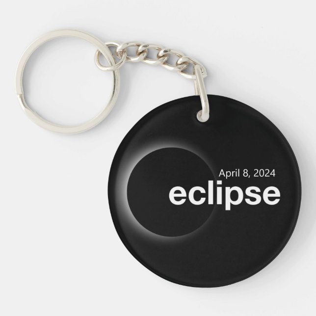 Total Solar Eclipse 2024 Key Ring (Front)