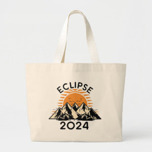 Total Solar Eclipse 2024 Large Tote Bag