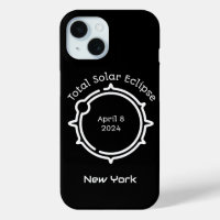 Total Solar Eclipse 2024 Minimal Black Keepsake