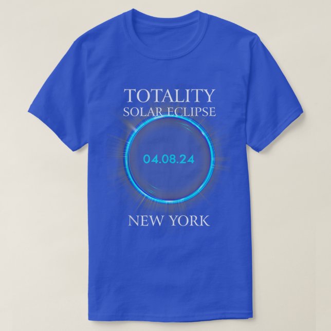 Total Solar Eclipse 2024 New York 040824 Astronomy T-Shirt (Design Front)