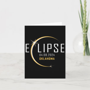 Total Solar Eclipse 2024 Oklahoma America Totality Card