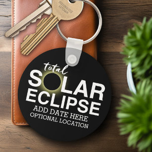 Total Solar Eclipse - 2024 or custom date Key Ring