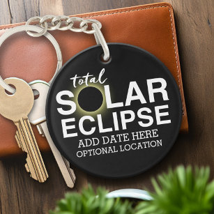 Total Solar Eclipse - 2024 or custom date Key Ring