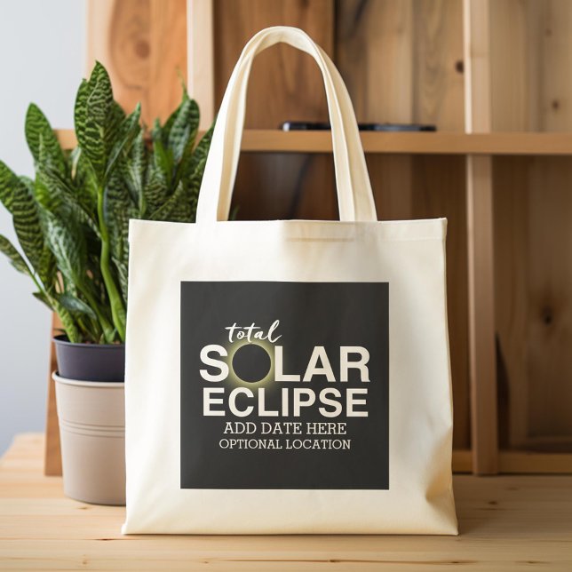Total Solar Eclipse - 2024 or custom date Tote Bag (Custom Tote Bag)