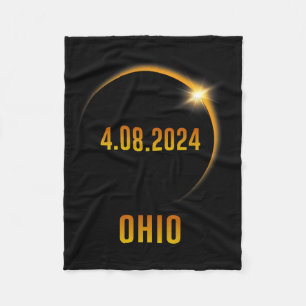 Total Solar Eclipse 2024 Party America Totality Oh Fleece Blanket