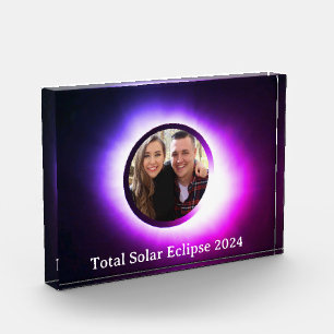 Total solar eclipse 2024 personalise photo block