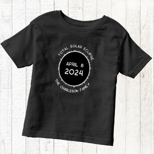 Total Solar Eclipse 2024 Personalised Toddler T-Shirt