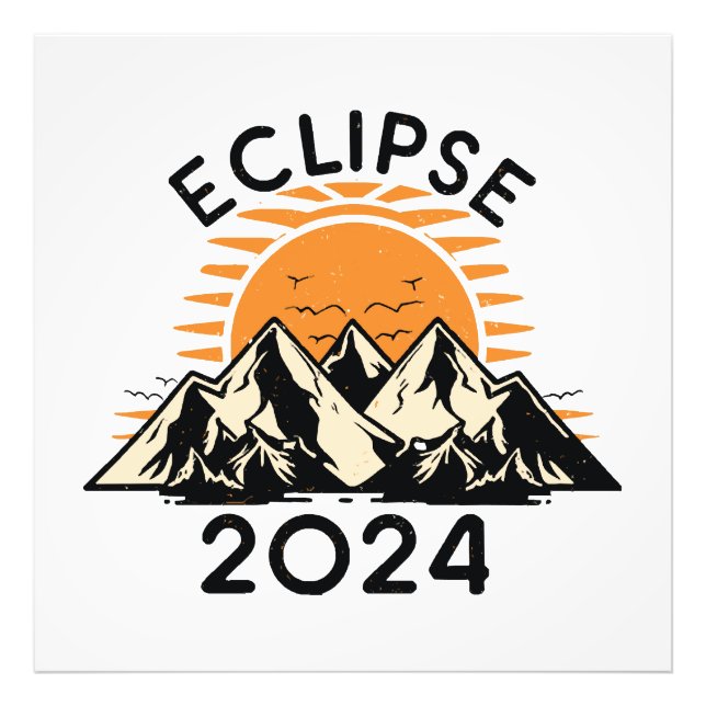 Total Solar Eclipse 2024 Photo Print (Front)