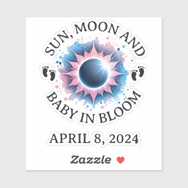 Total Solar Eclipse 2024 Pregnancy Announcement (Sheet)