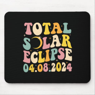Total Solar Eclipse 2024 Retro Solar Eclipse Men W Mouse Pad