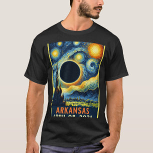 Total Solar Eclipse 2024 Starry Night T-Shirt