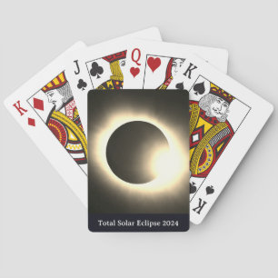 Total solar eclipse 2024 sun moon playing cards
