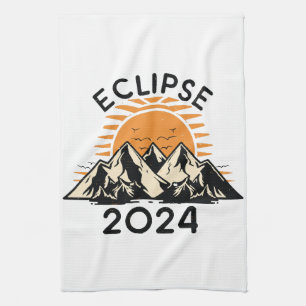 Total Solar Eclipse 2024 Tea Towel