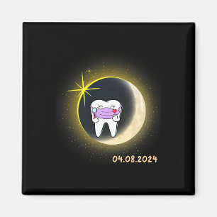 Total Solar Eclipse 2024 Teeth Dental Solar Eclips Magnet