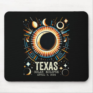 Total Solar Eclipse 2024 Texas April 8 Abstract Mo Mouse Pad