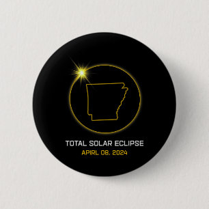 Total Solar Eclipse 2024 The Arkansas Tour Totalit 6 Cm Round Badge