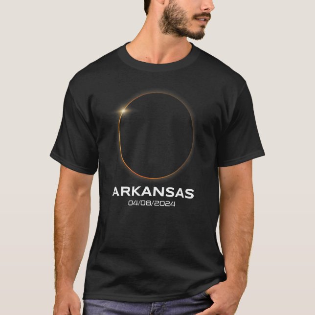 Total Solar Eclipse 2024 Totality Arkansas T-Shirt (Front)