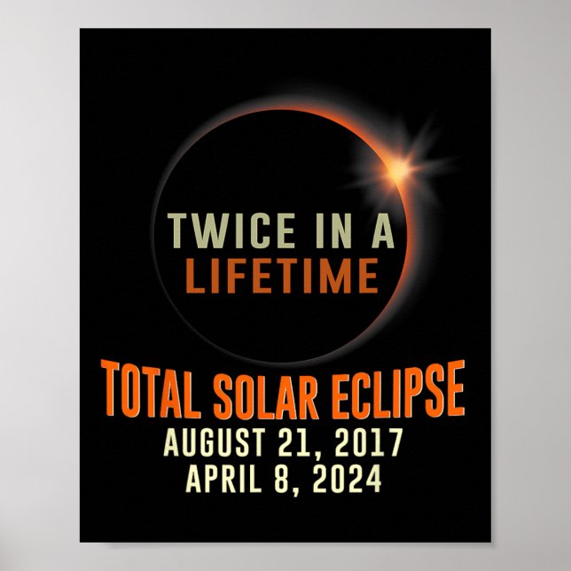 Total Solar Eclipse 2024 Totality Twice In A Lifet Poster (Front)