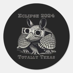 Total Solar Eclipse 2024 Totally Texas Classic Round Sticker